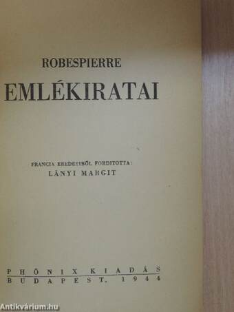 Robespierre emlékiratai