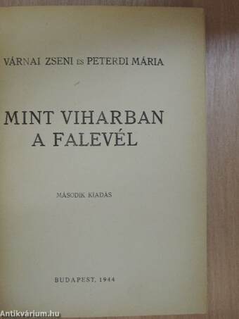 Mint viharban a falevél