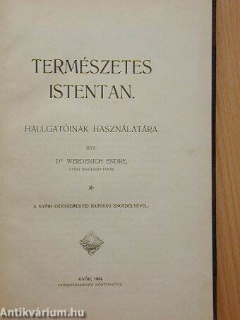 Természetes istentan