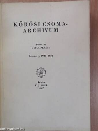 Kőrösi Csoma - Archívum 1967 II.