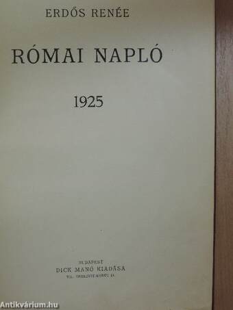 Római napló 1925
