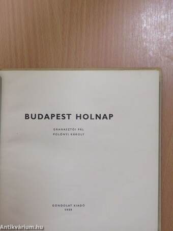 Budapest holnap (dedikált példány)