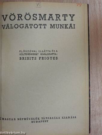 Toldi/Toldi estéje/Vörösmarty válogatott munkái/Népregék, virágregék