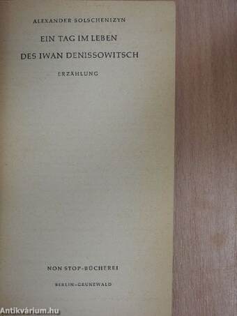 Ein Tag im Leben des Iwan Denissowitsch