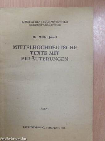 Mittelhochdeutsche Texte mit Erläuterungen