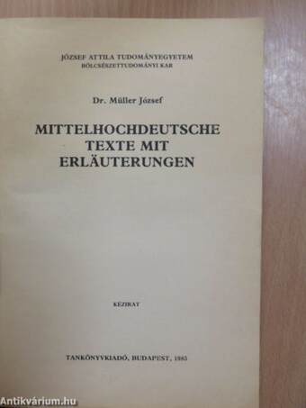 Mittelhochdeutsche Texte mit Erläuterungen