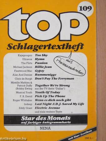 Top Schlagertextheft 109