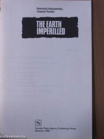 The Earth Imperilled