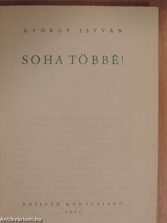 Soha többé!