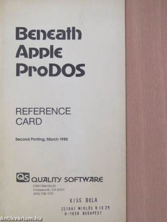 Beneath Apple ProDOS