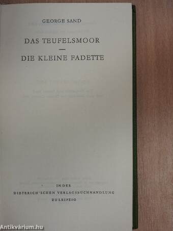 Das Teufelsmoor/Die Kleine Fadette