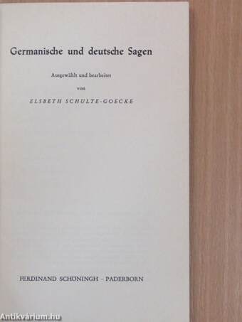 Germanische und deutsche Sagen