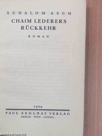 Chaim Lederers Rückkehr