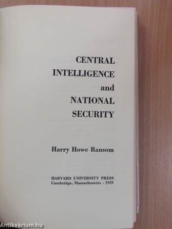 Central Intelligence and National Security