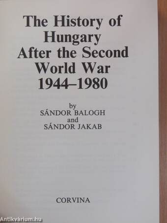 The history of Hungary after the Second World War 1944-1980