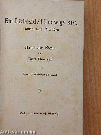 Ein Liebesidyll Ludwigs XIV.