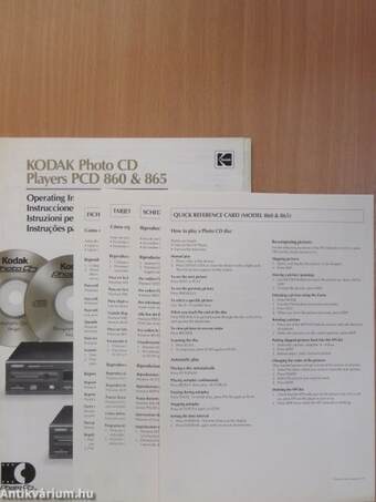 Kodak Photo CD Players PCD 860 & 865