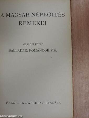 A magyar népköltés remekei II.