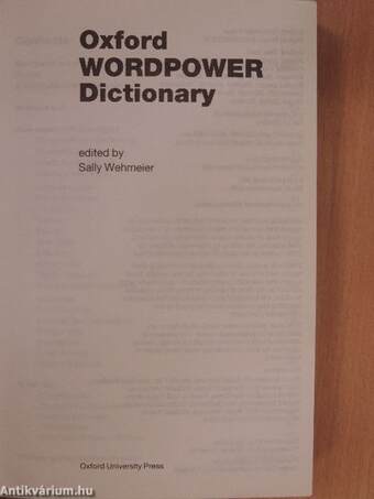 Oxford Wordpower Dictionary