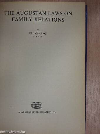 The Augustan Laws on Family Relations