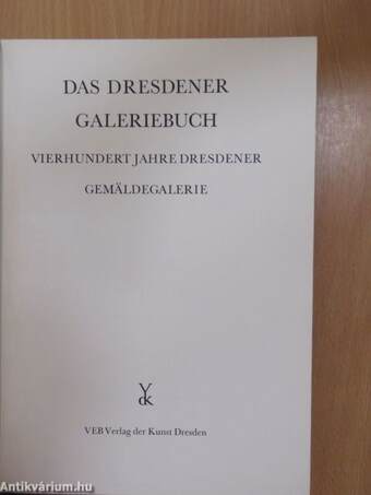 Das Dresdener Galeriebuch