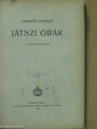 Játszi órák (rossz állapotú)