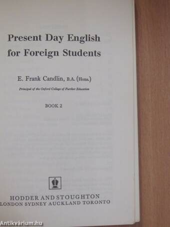 Present Day English for Foreign Students Book 2.