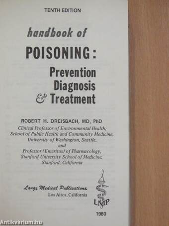 Handbook of Poisoning