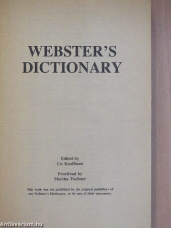 Webster's Dictionary