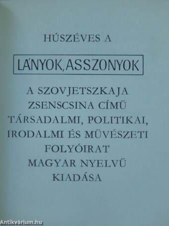 Lányok, Asszonyok (minikönyv) (számozott)