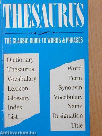 Roget's Thesaurus of English Words and Phrases