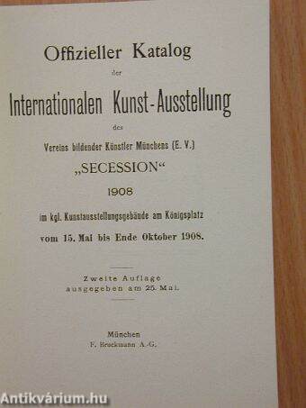 Offizieller Katalog der Internationalen Kunst-Ausstellung des Vereins bildender Künstler Münchens