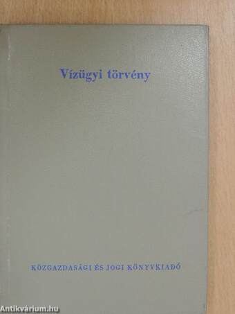 Vízügyi törvény