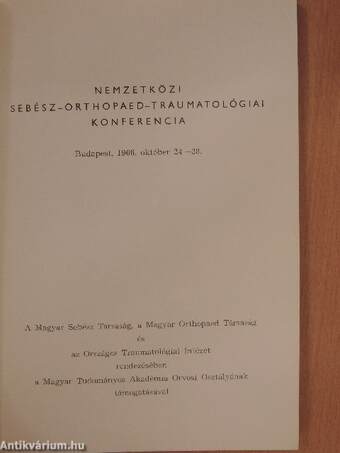 Nemzetközi sebész-orthopaed-traumatológiai konferencia