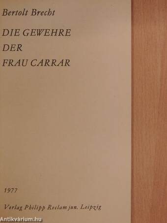 Die Gewehre der Frau Carrar