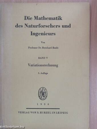 Die Mathematik des Naturforschers und Ingenieurs V.