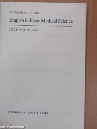 English in Basic Medical Science