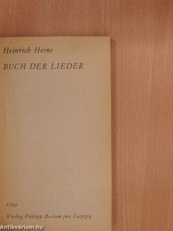 Buch der Lieder