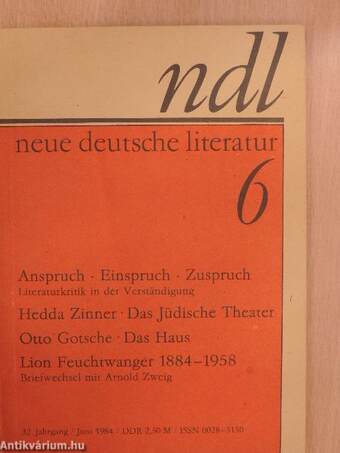 Neue Deutsche Literatur Juni 1984