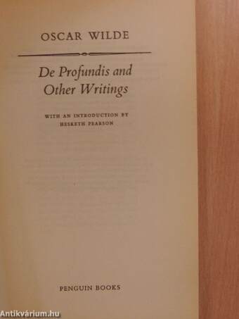 De Profundis and Other Writings