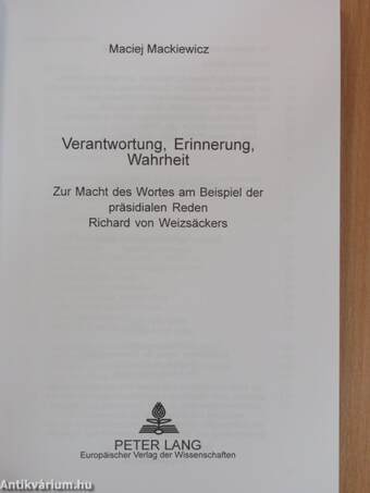 Verantwortung, Erinnerung, Wahrheit