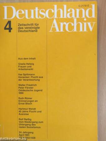 Deutschland Archiv April 1991.