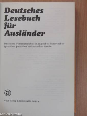 Deutsches Lesebuch für Ausländer