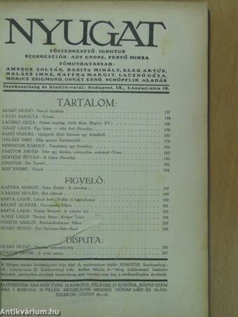 Nyugat 1913. augusztus 1. (rossz állapotú)