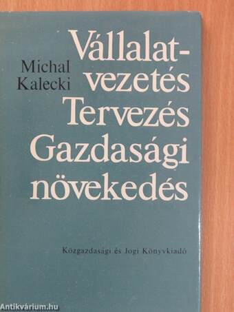 Vállalatvezetés, Tervezés, Gazdasági növekedés