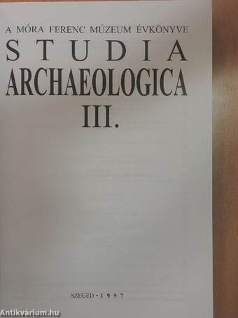 Studia Archaeologica III.