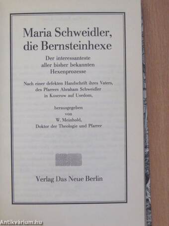 Maria Schweidler, die Bernsteinhexe