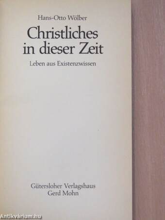 Christliches in dieser Zeit