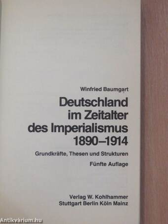 Deutschland im Zeitalter des Imperialismus 1890-1914