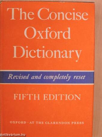 The Concise Oxford Dictionary of Current English